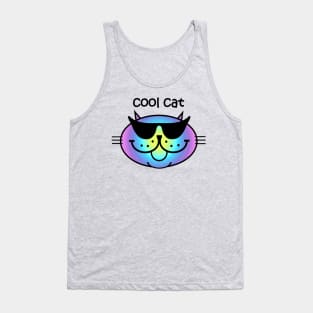 COOL CAT 2 - Dark Rainbow Tank Top